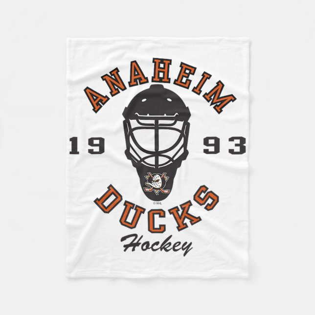 Anaheim Ducks Hockey Mask White Officially License Fleecefilt (Framsidan)