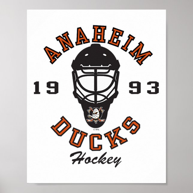 Anaheim Ducks Hockey Mask White Officially License Poster (Framsidan)
