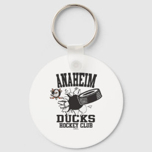 Anaheim Ducks Hockey Puck Burst Orange Officiell Nyckelring