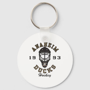 Anaheim Ducks Hockeymaska Orange Officiellt Licens Nyckelring