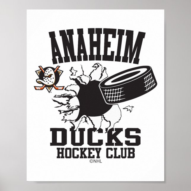 Anaheim Ducks Hockeypuck spricker orange officiell Poster (Framsidan)
