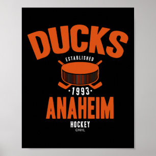 Anaheim Ducks Hockeypuck Svart Officiellt Licensie Poster