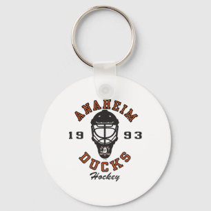 Anaheim Ducks ishockeymask grå officiellt licensie Nyckelring