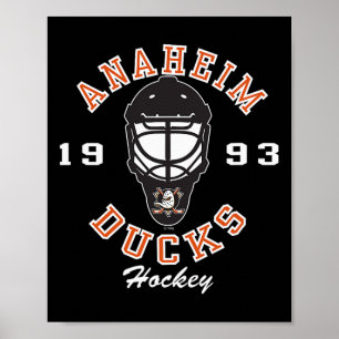Anaheim Ducks ishockeymask svart officiellt licens Poster