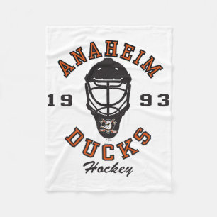 Anaheim Ducks ishockeymask vit officiellt licensie Fleecefilt