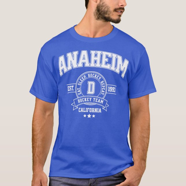 Anaheim Hockey Team Bold Anka Sports design T Shirt (Framsida)