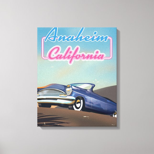 Anaheim Kalifornien resaffisch Canvastryck (Framsida)