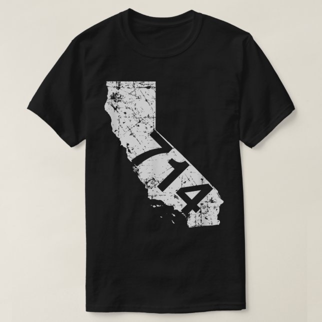 Anaheim Santa Ana Area Code 714 , California Gift  T Shirt (Design framsida)