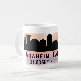 Anaheim Skyline Latitud och Longitud  Kaffemugg
