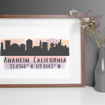 Anaheim Skyline Latitude och Longitud