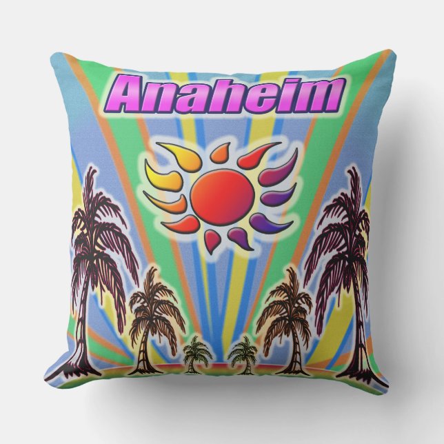 Anaheim Summer Kärlek Pillow Utomhuskudde (Framsida)