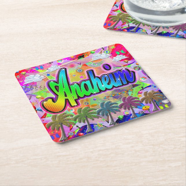 Anaheim Vista Express Coaster Underlägg Papper Kvadrat (Vinklad)
