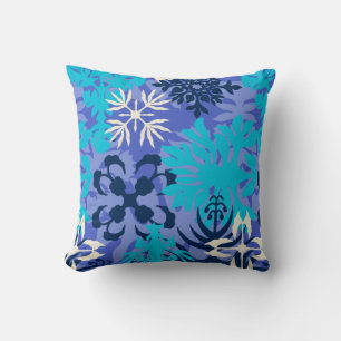 Anahola Bay Hawaiian Abstrakt Blommig Peri Kudde