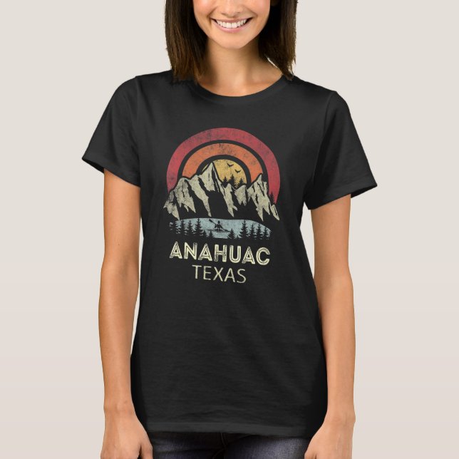 Anahuac Texas Mountain Sunset Sunrise Kayaking T Shirt (Framsida)