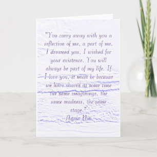 Anais Nin Quote Kort