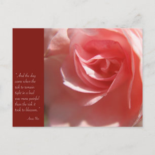 Anais Nin Quote Postcard i Rosa Vykort
