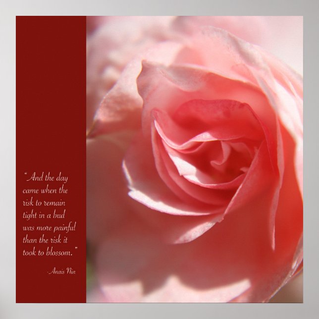 Anais Nin Quote Poster i Rosa (Framsidan)