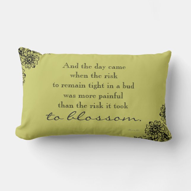 Anais Nin Risk Quote Dekorativ kudde (Framsida)