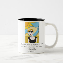 Anaïs Nin Travel Quote Två-Tonad Mugg