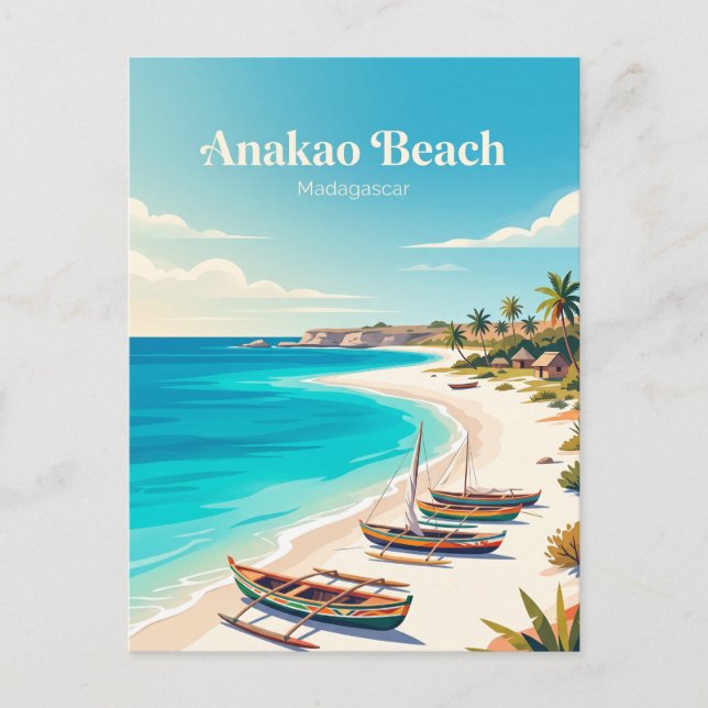 Anakao Beach Madagaskar Vykort (Framsida)