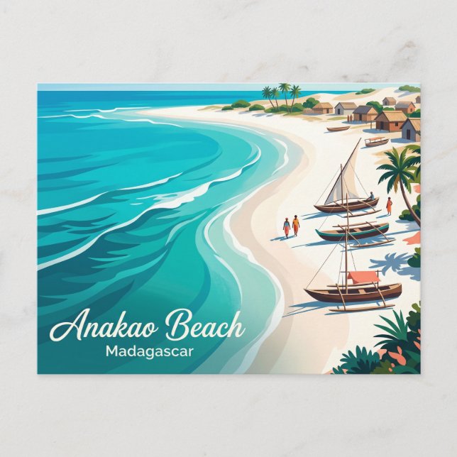 Anakao-stranden Madagaskar Vykort (Framsida)