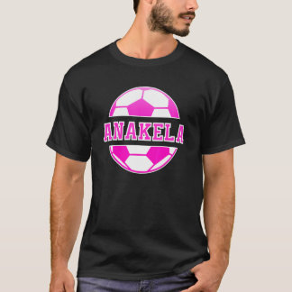 Anakela Namn Girls Soccer Play Football Sportfanta T Shirt