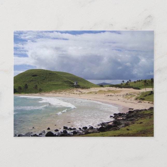 Anakena Beach, Påsk, Chile Vykort (Framsida)
