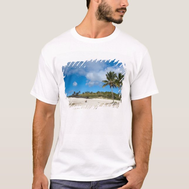 Anakena, Rapa Nui, Påskön, Chile T-shirt (Framsida)