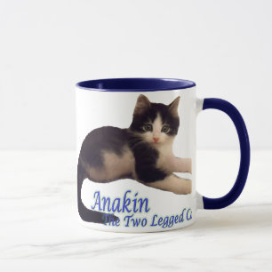 Anakin två lagd benen på ryggen kattlogotyp, mugg