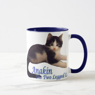 Anakin två lagd benen på ryggen kattlogotyp, mugg