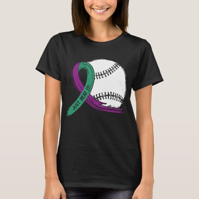 Anal Cancer Awareness, Beat it Baseball Gift T Shirt (Framsida)