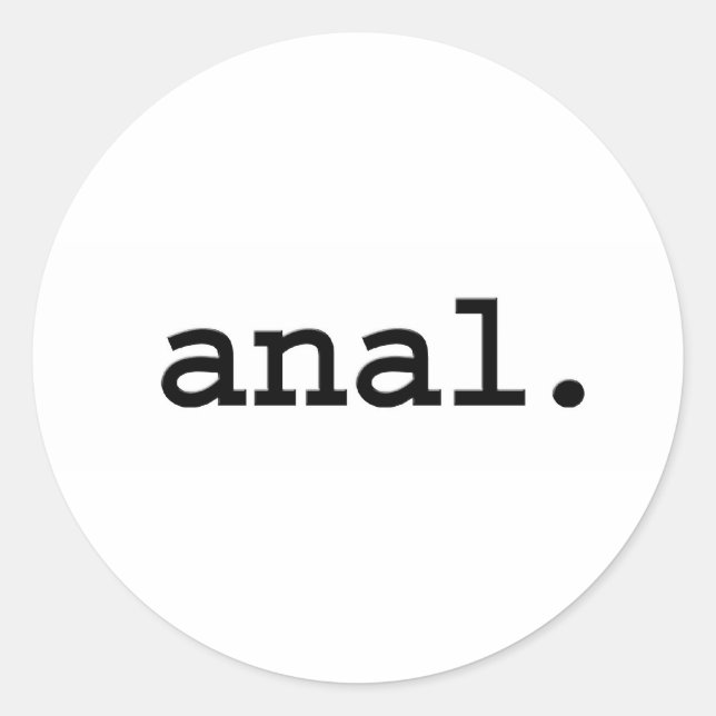 Anal. Runt Klistermärke (Framsida)