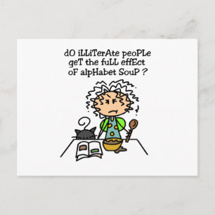 Analfabeter i Humor Vykort