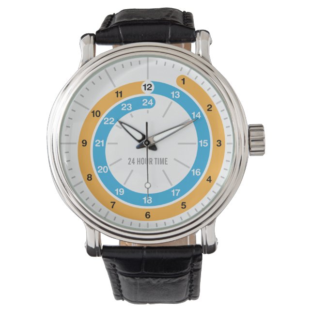 Analog 24 timmars bevakning armbandsur (Framsida)