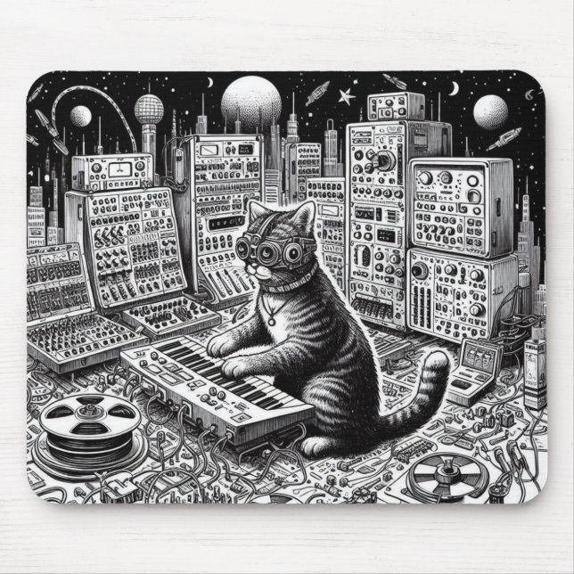Analog Cat Symphony Mousepad Musmatta (Framsidan)