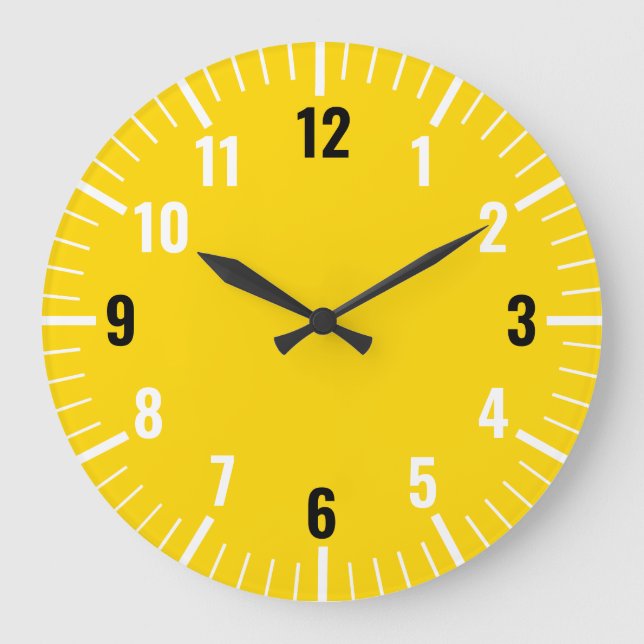 Analog chic Guld-klocka med siffror Stor Klocka (Framsida)