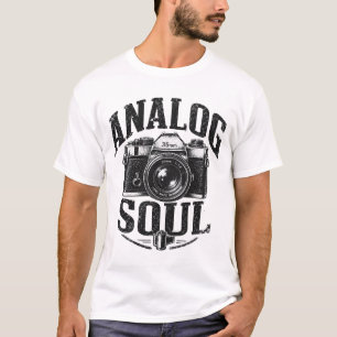 Analog Kamera Distressed Retro Fotografering T-Shi T Shirt