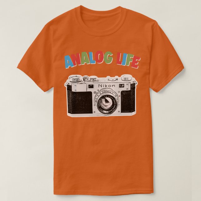 Analog Life Camera Geek Gift Design 1 T Shirt (Design framsida)