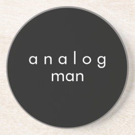 Analog Man Svart Sandstensunderlägg Underlägg