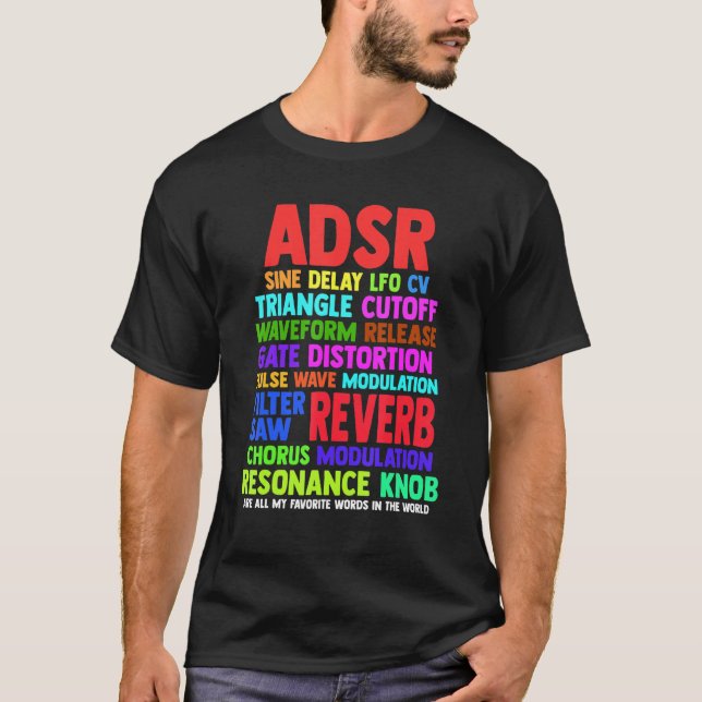 Analog Modular Synthesizer I Musician Eurorac T Shirt (Framsida)