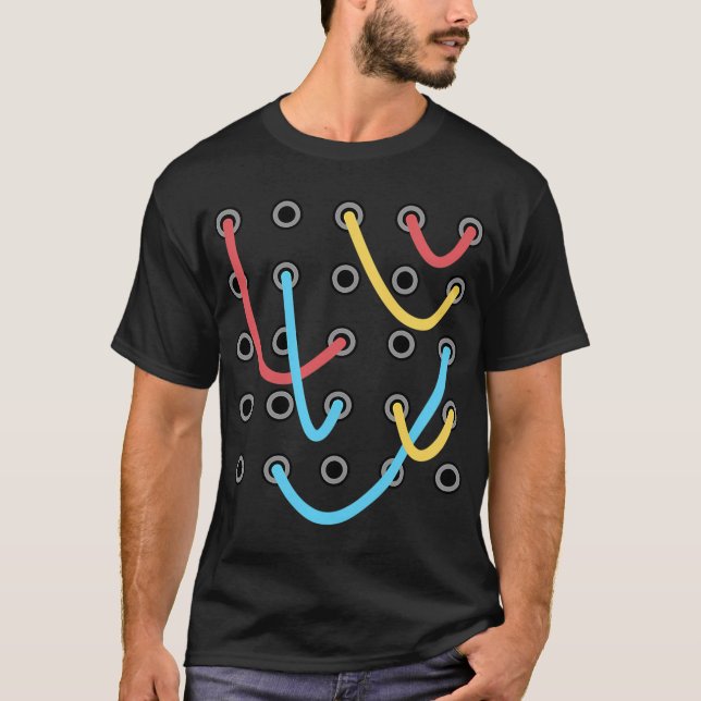 Analog modulärsynthesizer t shirt (Framsida)