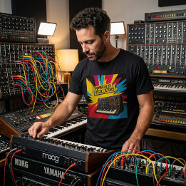 Analog Noise Machine – Pop Art Synthesizer T Shirt