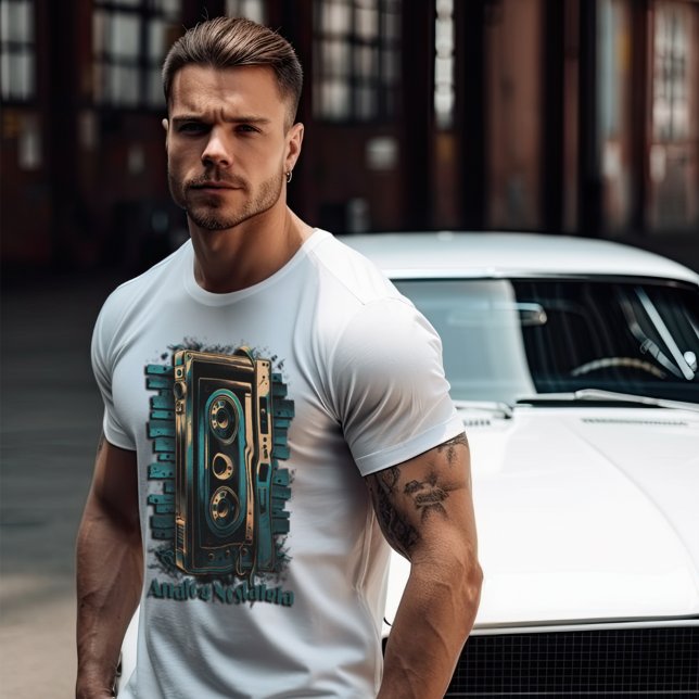 Analog nostalgia, Vintage Design T Shirt (Skapare uppladdad)