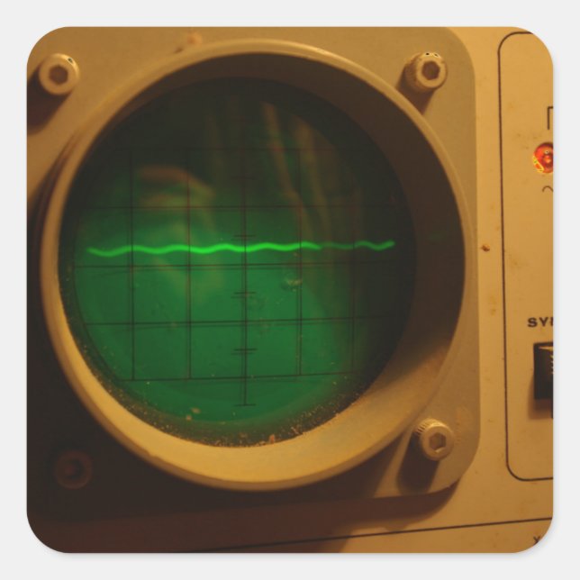 Analog Oscilloscope 1964 Fyrkantigt Klistermärke (Framsida)