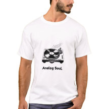 Analog Soul Vinyl T-Shirt | Minimalist Skivspelare