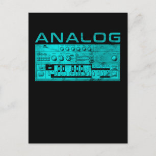 Analog Synthesizer Tangentbord Synth Vykort