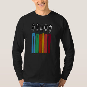 Analog Vacuum Tubes Audio Valve Amps Retro Aesthet T Shirt
