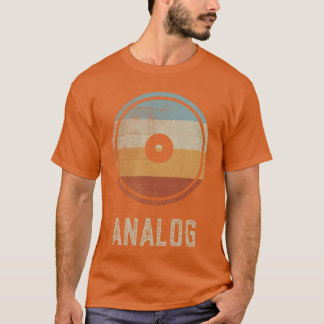Analog Vinyl Retro Musikälskare Vintage Skiva Ljud T Shirt