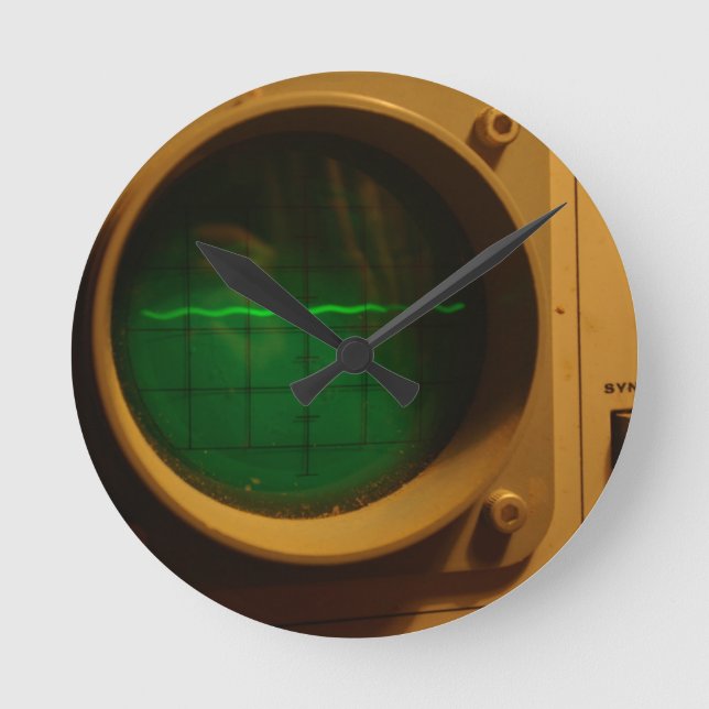 Analogt oscilloskop 1964 rund klocka (Framsida)