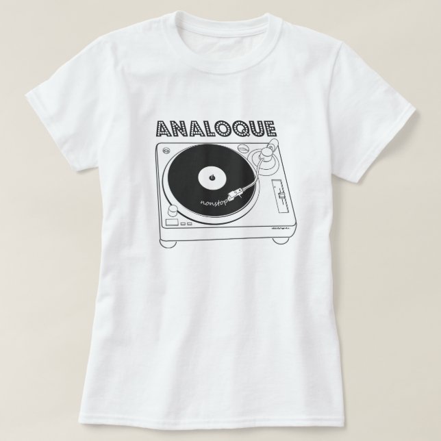Analoque Nonstop - kall 80-taldesign med T-shirt (Design framsida)